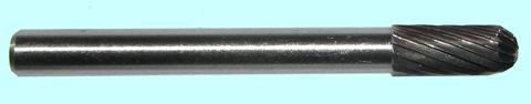 Борфреза сфероцилиндр.  6x16x6x65 мм R3 тип C спираль. насечка твердосплавная (C06 16М06) CNIC