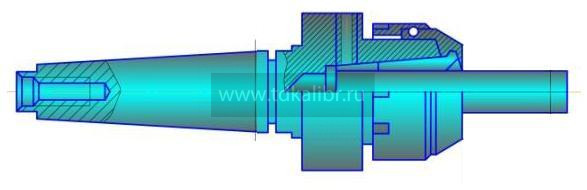 Патрон Цанговый с хв-ком КМ5 (М20х2,5) 6151-7049-05 под цанги-втулки 6151-7044 (Орша)