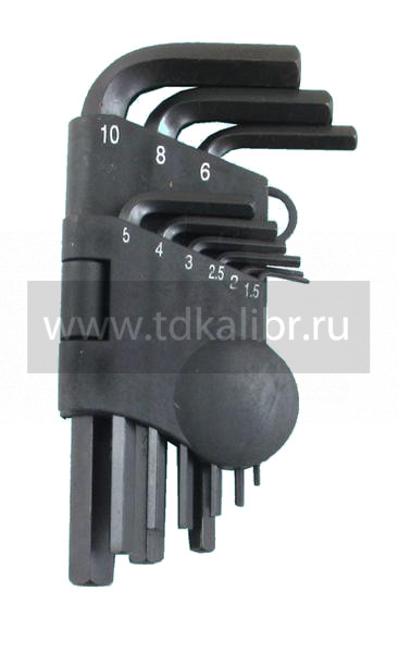Набор ключей Шестигранных дюймовых из 10шт (1/16"-3/8") в пласт. упаковке CrV "CNIC" (2419)