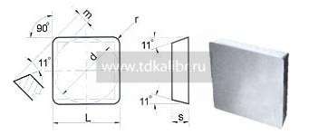 SPGN - 150408 К20 квадратная (03331) односторонняя пов.точности без отверстия