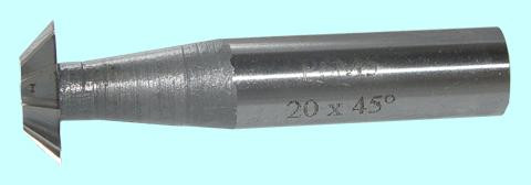 Фреза для пазов "ласточкин хвост" ц/х 20,0x63x6,3x12x50° мм с обрат. конус. Р6АМ5 CNIC