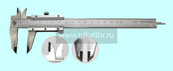 Штангенциркуль 0 - 150 ШЦТ-I (0,05) с твердосплавными губками, с глубиномером "CNIC" (Шан 141-520S) нерж. сталь