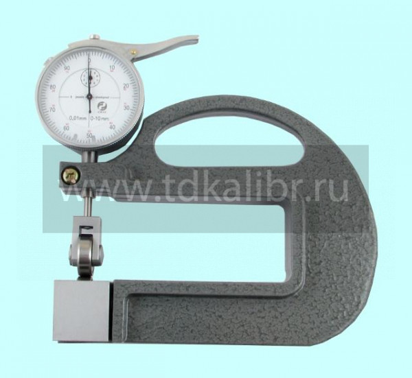 Толщиномер индикаторный ТРЛ  0- 10 0,01 (100мм) роликовый, ручной (581-101) CNIC