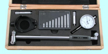 Нутромер Индикаторный 50-100мм, глуб.изм. 200мм (0,01), 10 вставок "CNIC" (Шан 570-120) с защитой