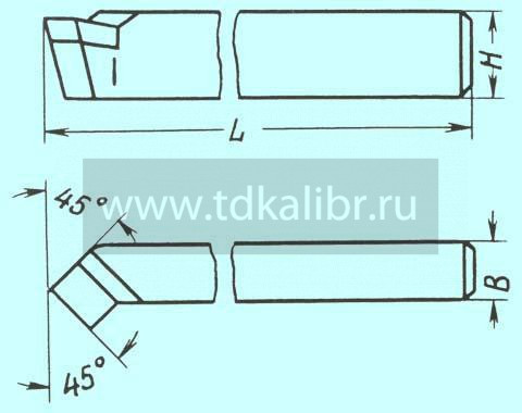 Резец Проходной отогнутый 25х16х140 Т30К4