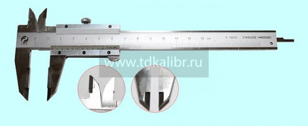 Штангенциркуль 0 - 125 ШЦТ-I (0,05) с твердосплавными губками, с глубиномером "CNIC" (Шан 141-515S) нерж. сталь