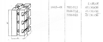 Опора прямоугольная 45х 30х 30 с Т-образными пазами 8мм (7033-0321) ГОСТ14415-69