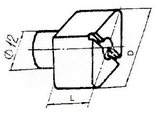 Палец Установочный грибковый  d12х D20х 20 срезанный с отверстием (ДСПМ-3-09)